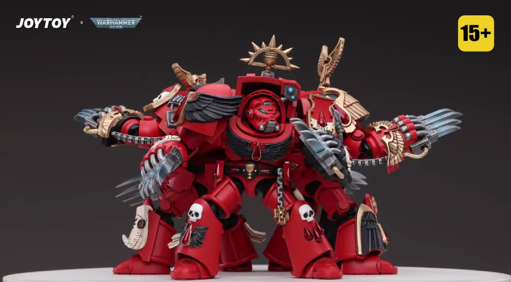 4 Teste Per Blood Angels Assault Terminator Squad - Citadel - Non Assemblate Non Dipinte