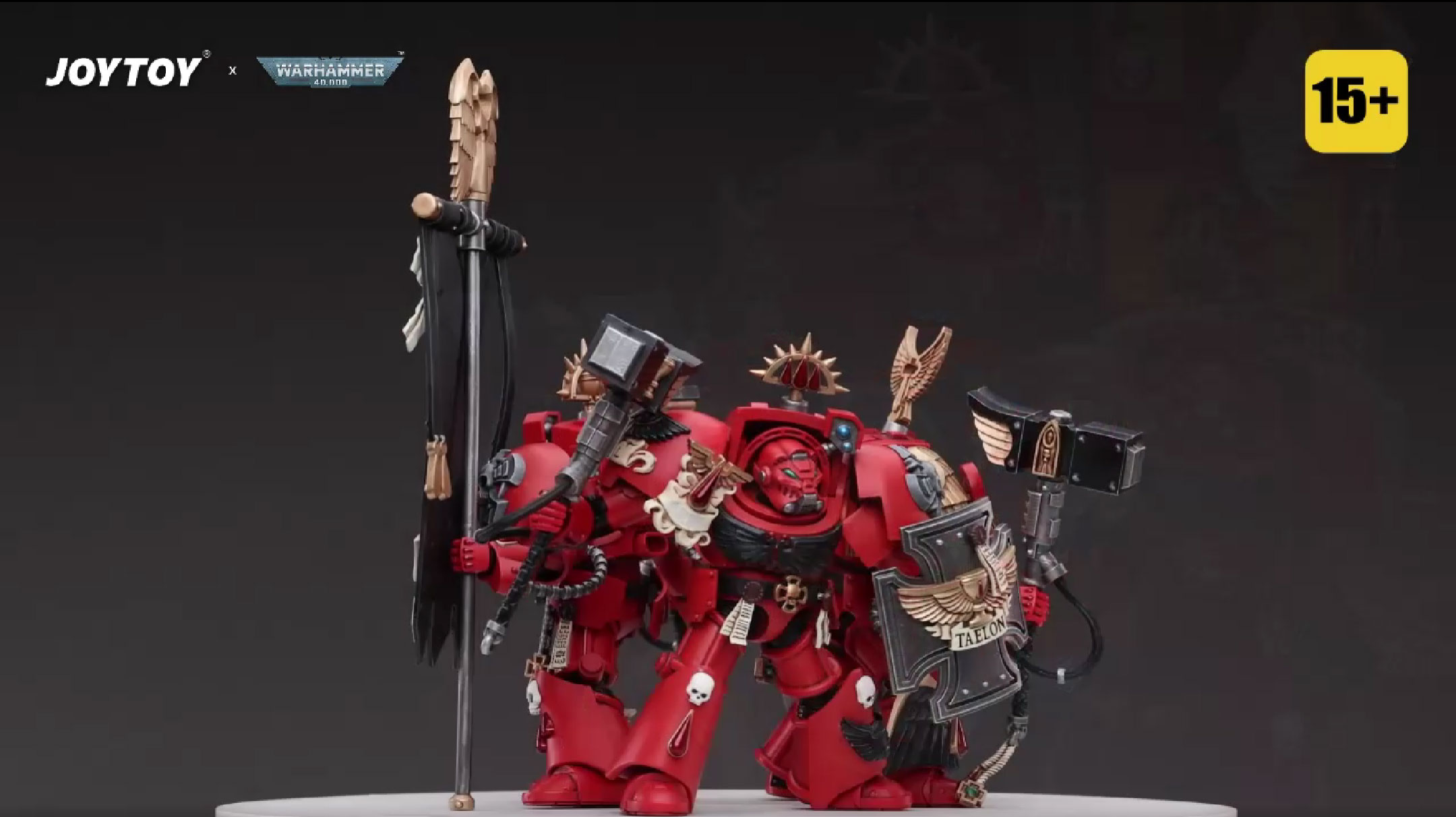 BLOOMAGE JOYTOY (BEIJING) TECH Warhammer 40k Figurine 1/18 Blood Angels Veteran Laenatus 12 Cm