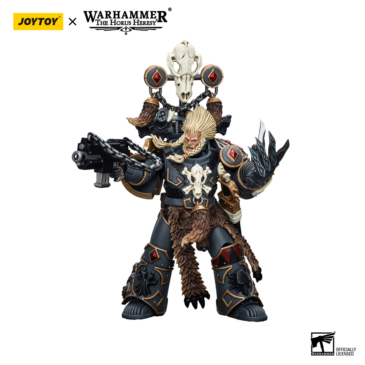 Joytoy ホルス・ヘレシー:スペースウルフ:ゲイゴール・フェルハンド JOYTOY WARHAMMER Space Wolves Geigor Fell-Hand Action Figure