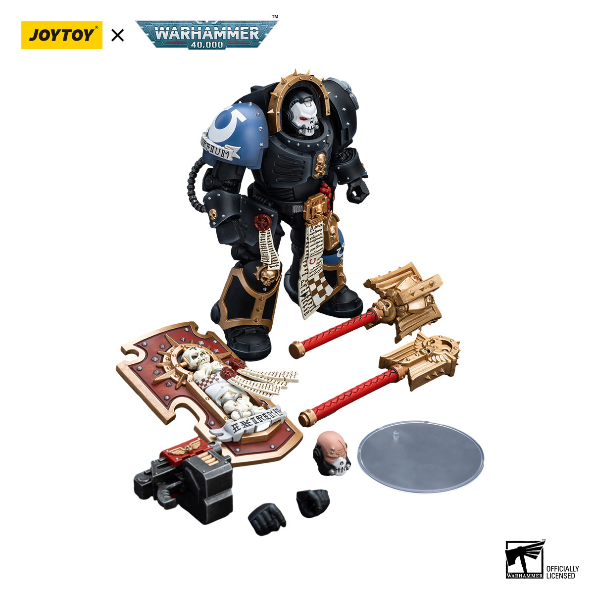 JOYTOY WARHAMMER 40K Ultramarines Chaplain in Terminator Armour