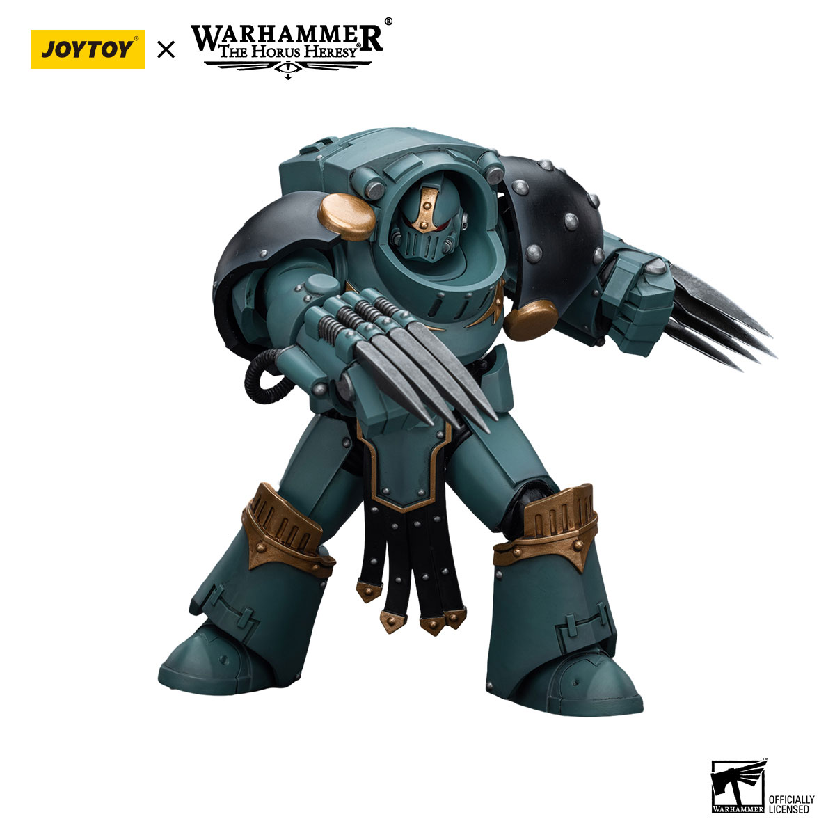 HiPlay JoyToy Warhammer The Horus Heresy Figura da collezione: Sons of Horus Tartaros Terminator Squad Terminator con artigli di fulmine, action figure in scala 1:18 JT7202