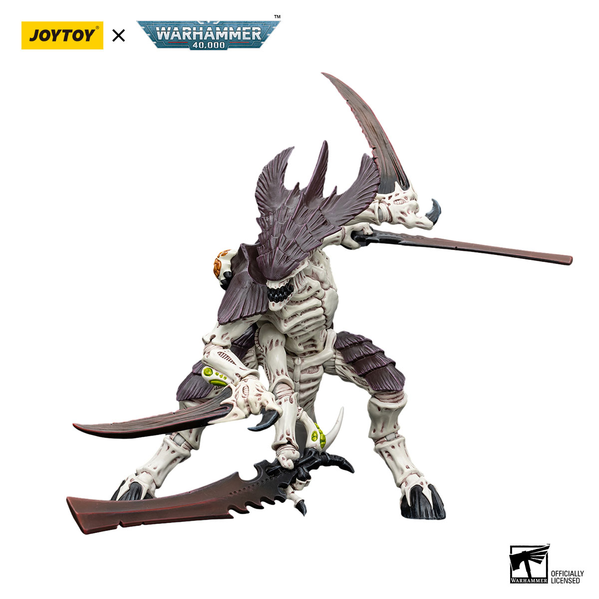 LEBOO JOYTOY Warhammer 40.000 Tyranids Fleet Leviatan Tyranid Warrior with Boneswords 5.6 da collezione in scala 1:18 Action Figure Regali