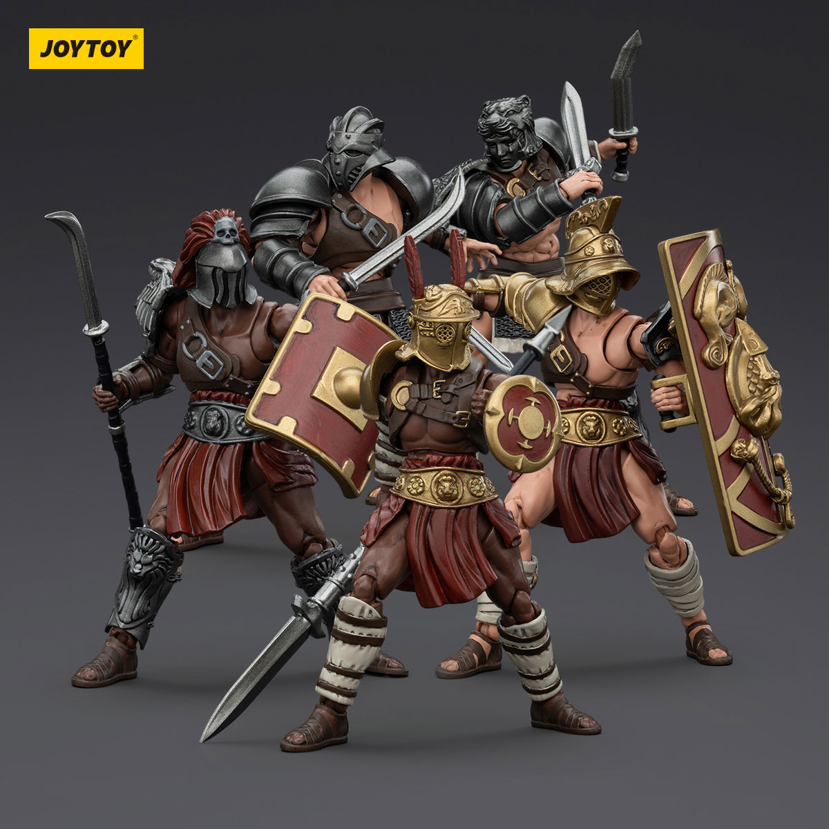 【J21920】The Gladiators JOYTOY Roman Gladiator Set (5-Pack) | 1/18 Strife Series Figures