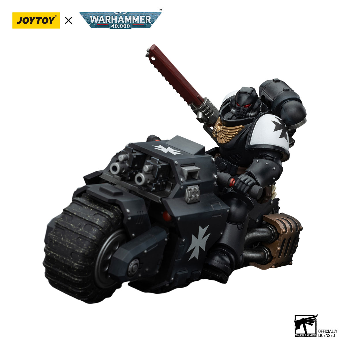 JOYTOY Warhammer 40K 1/18 Space Marines Templari Neri - Action Figure Modello Da Collezione, Dipinta A Mano
