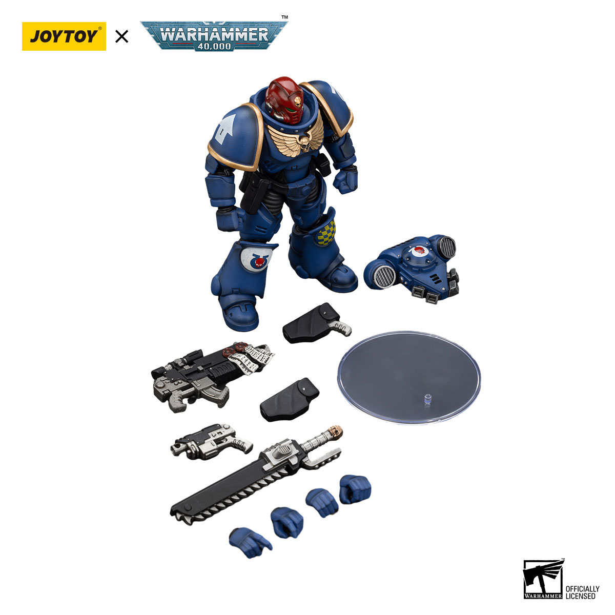 FIGURA DE ACCIÓN De Warhammer 40k 1/18 Capitán De Los Ultramarines Con
