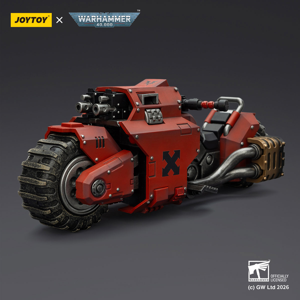 JOYTOY Blood Angels Raider-pattern Combat Bike with twin-linked