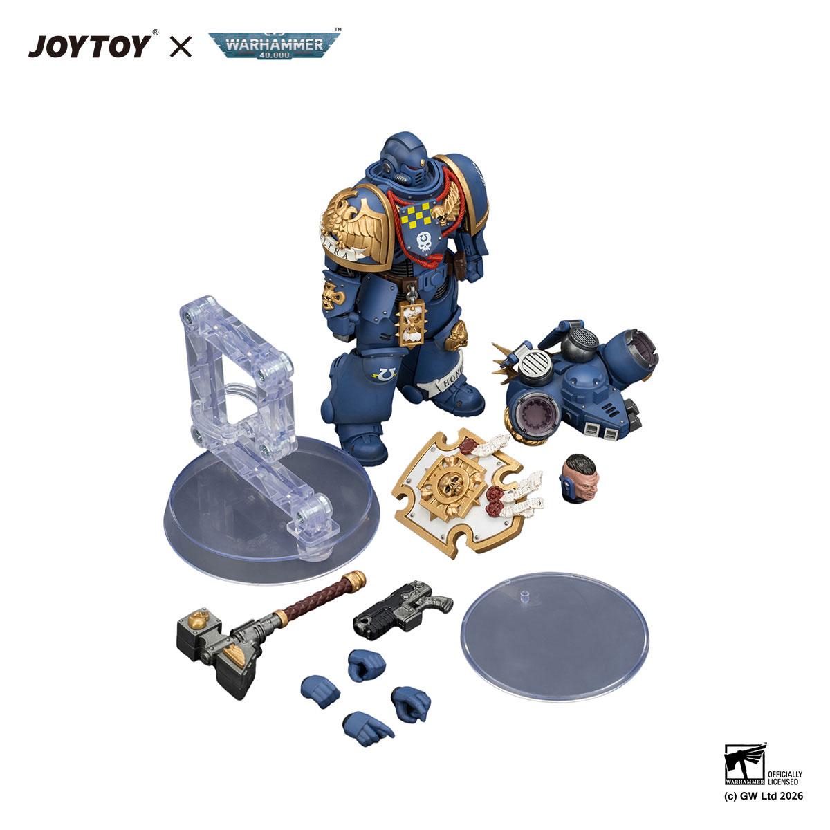 JOYTOY Ultramarines Captain Jump Pack Figure